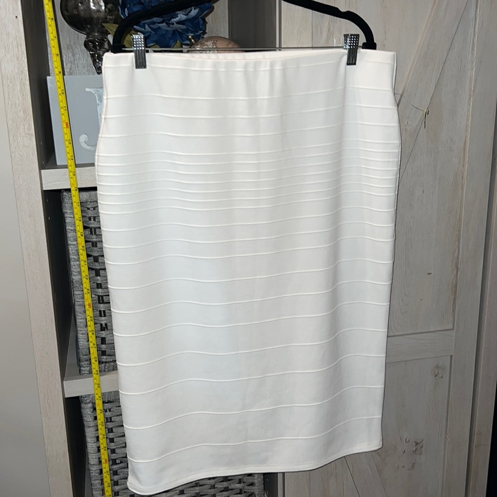6. Striped Bandage Knit Skirt, 2x
